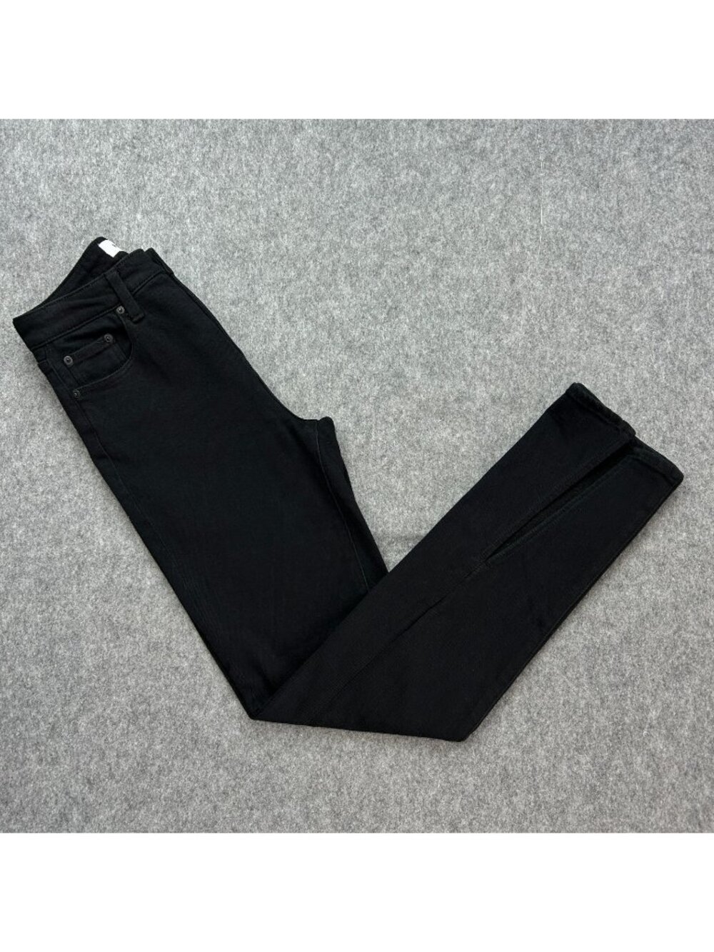 Pistola Teagan High Rise Vented Straight Jeans Women's Size 27 Dark Vinyl Black